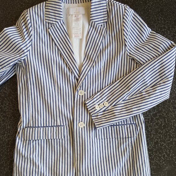 Jacadi ! 100% Cotton blue stripe blazer and shorts boy (10 YRS) - Picture 4 of 16